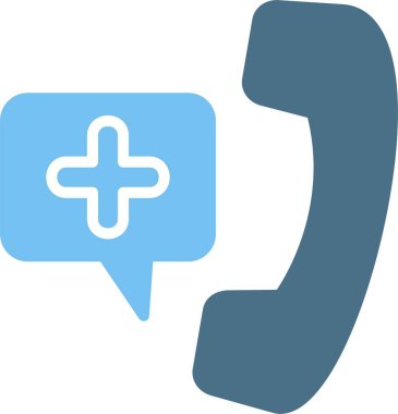 Telefon Kabartması İki Renk Simgesi