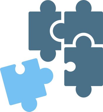 Bulmaca Kabartması İki Renk Simgesi