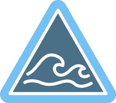 Dalga Kabartması İki Renk Simgesi