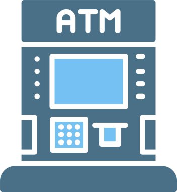 ATM Kabartma İki Renk Simgesi