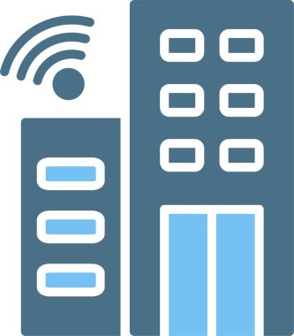 İnternet Hizmetleri Kabartması İki Renk Simgesi