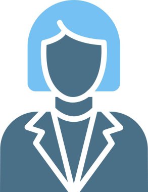 Müdür Glyph İki Renk Simgesi