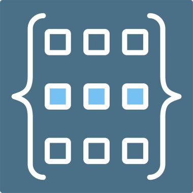 Matris Kabartması İki Renk Simgesi