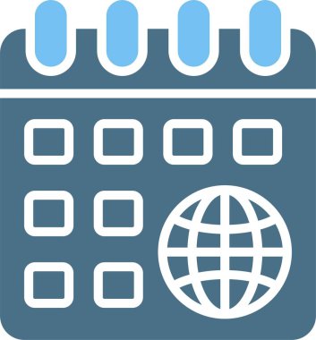 Takvim Kabartması İki Renk Simgesi