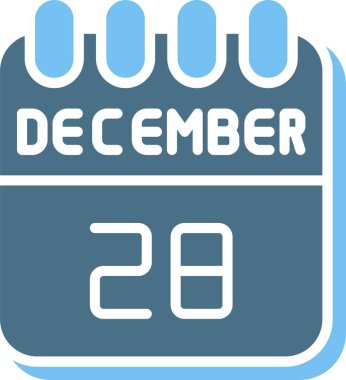 28 Aralık Glyph İki Renk Simgesi