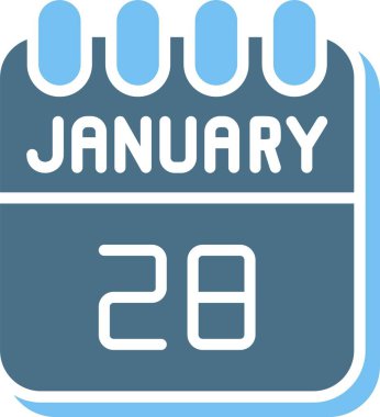 28 Ocak Glyph İki Renk Simgesi