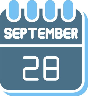 28 Eylül Glyph İki Renk Simgesi