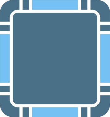 Çerçeve Kabartma İki Renk Simgesi