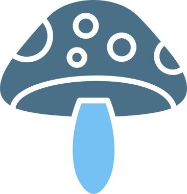 Mantar Kabartması İki Renk Simgesi