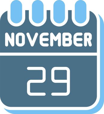 29 Kasım Glyph İki Renk Simgesi