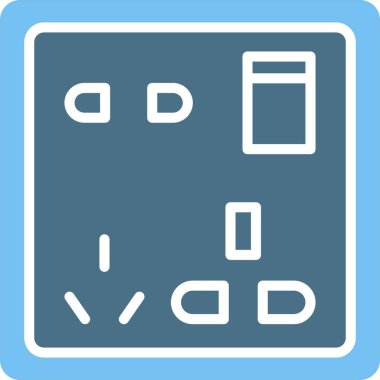 Soket Kabartması İki Renk Simgesi