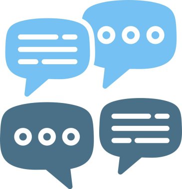 Konuşan Kabartma İki Renk Simgesi