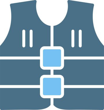 Vest Glyph İki Renk Simgesi