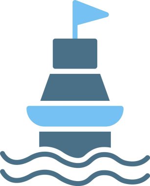 Şamandıra Kabartması İki Renk Simgesi