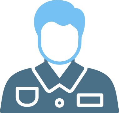 Çalışan Kabartma İki Renk Simgesi