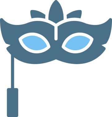 Maske Kabartması İki Renk Simgesi