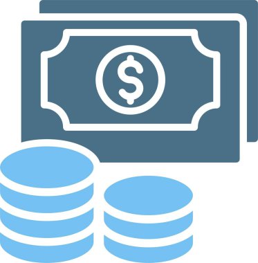 Para tasarrufu Glyph İki Renk Simgesi