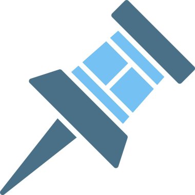 Pin Kabartma İki Renk Simgesi