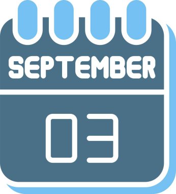 3 Eylül Glyph İki Renk Simgesi