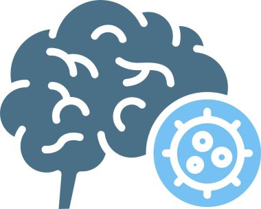 Virüs Kabartması İki Renk Simgesi