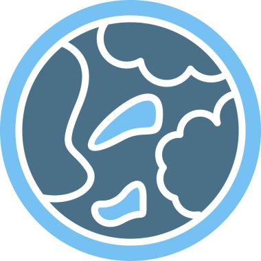 Dünya Kabartma İki Renk Simgesi