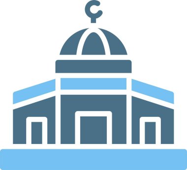 Al Aqsa Camii Sembolü İki Renk Simgesi