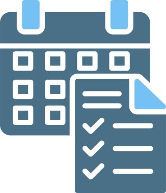 İşaretleme Listesi Kabartma İki Renk Simgesi