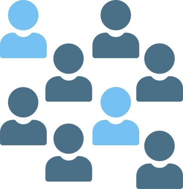 Nüfus Kabartması İki Renk Simgesi