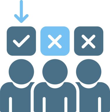 Seçim Kabartması İki Renk Simgesi