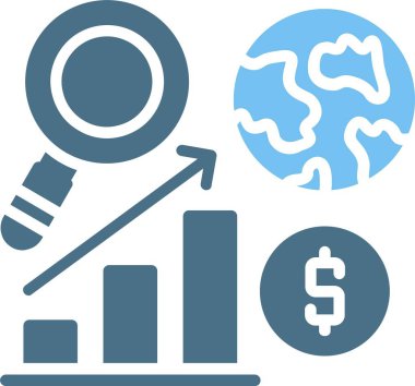 Analytics Glyph Two Color Icon clipart