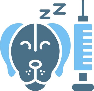 Anestezi Kabartması İki Renk Simgesi