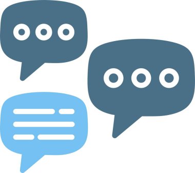 Kabarcık Sohbeti İki Renk Simgesi Simgesi