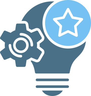 Yaratıcılık Kabartması İki Renk Simgesi