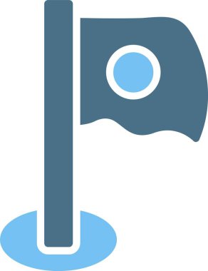 Japon Bayrak Sembolü İki Renk Simgesi