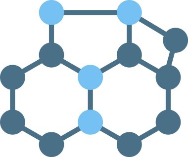 Molekül Kabartması İki Renk Simgesi