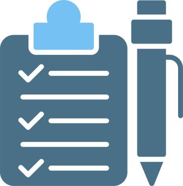 İşaretleme Listesi Kabartma İki Renk Simgesi