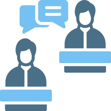 İletişim Kabartması İki Renk Simgesi