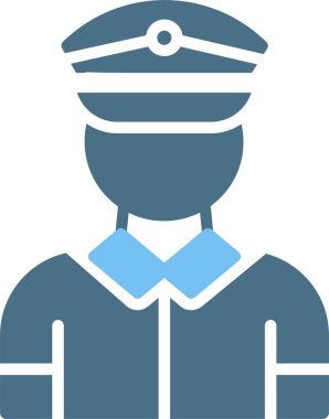 Sürücü Kabartması İki Renk Simgesi