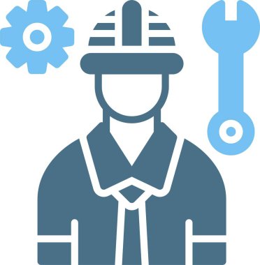 Mühendis Glyph İki Renk Simgesi