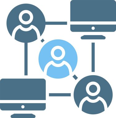 Ağ Kabartması İki Renk Simgesi