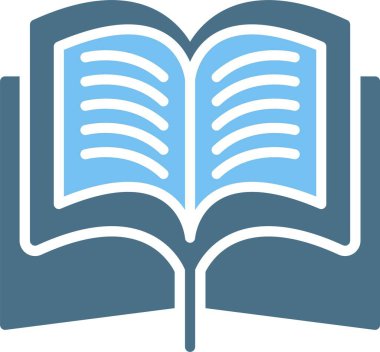 Kitap Kabartması İki Renk Simgesi Aç