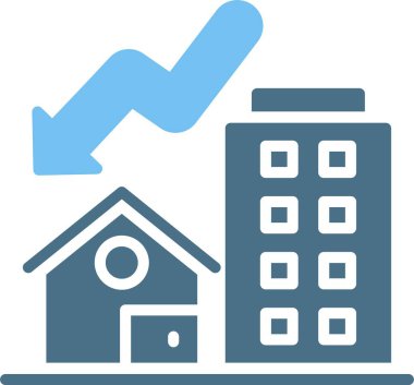 Real Estate Glyph Two Color Icon