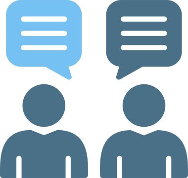 Konuşma Kabartması İki Renk Simgesi