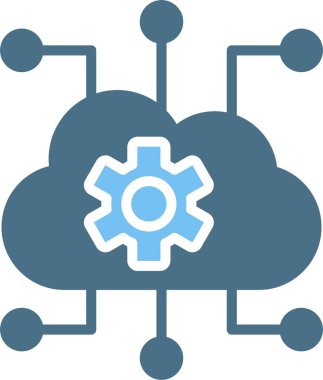 Bulut Kabartması İki Renk Simgesi