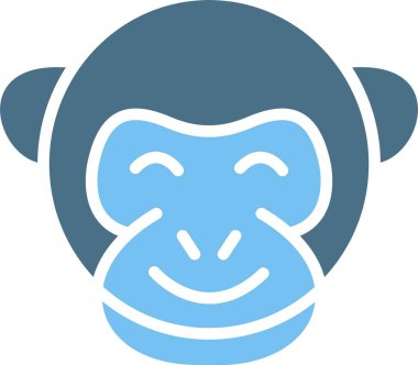 Maymun Kabartması İki Renk Simgesi