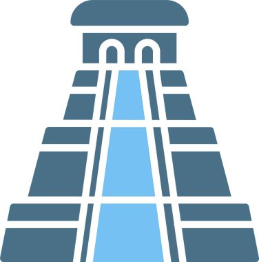 Sihirbaz Kabartma İki Renk Simgesinin Piramidi