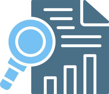 Veri Araştırma Kabartması İki Renk Simgesi