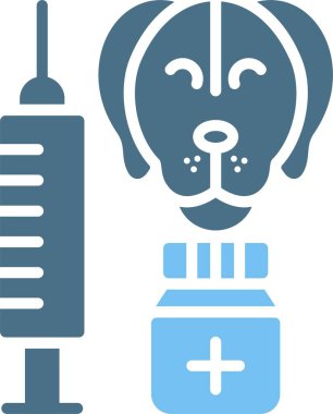 İlaç Kabartması İki Renk Simgesi