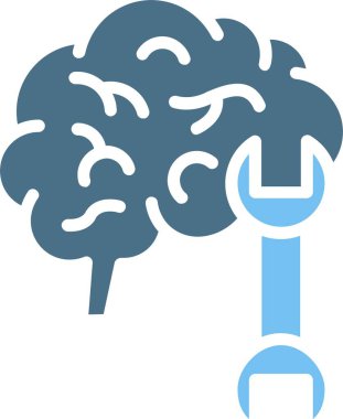 Beyin Kabartması İki Renk Simgesini Onar