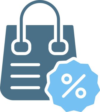 Alışveriş Torbası Kabartması İki Renk Simgesi